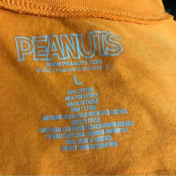 Peanuts Halloween Orange Tee Size Large - Picture 5 of 6